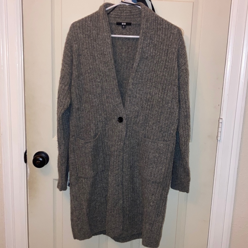 Oversized wool cardigan